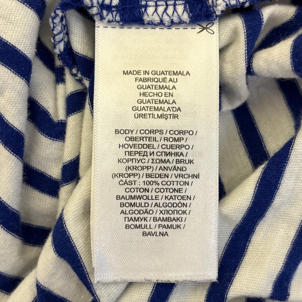 POLO RALPH LAUREN Bear Striped 100% Cotton Tee Blue/White Kids Size Small Casual - Picture 7 of 8